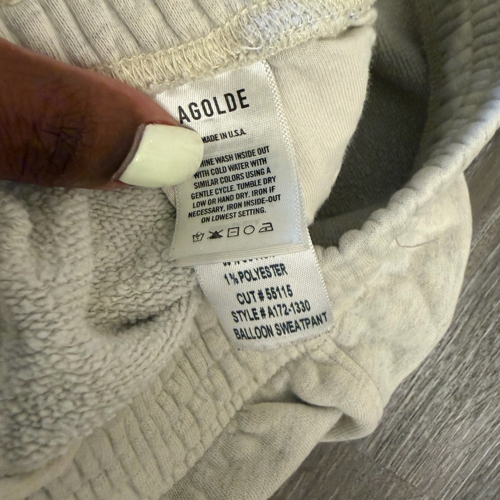 Agolde Casual High-Waist Balloon Sweat Pants - Picture 4 of 5